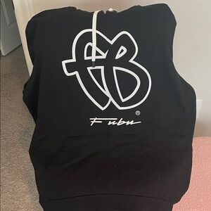 FUBU Black Hoodie with White Logo